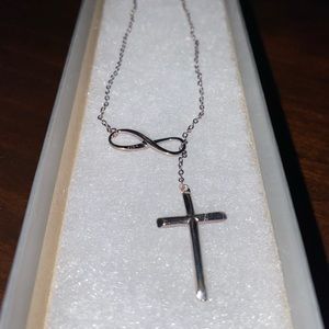 nordstrom’s cross and infinity silver necklace!